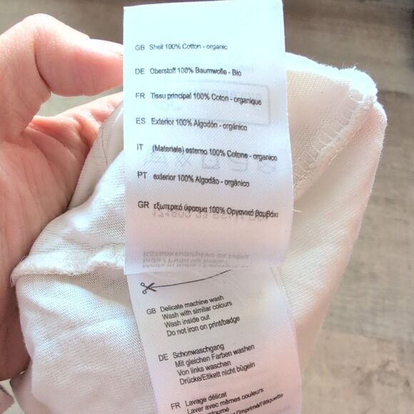 Scotch & Soda Crop T-Shirt Graphic Tee Size XS Ivory - Picture 13 of 14